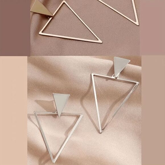 Boho Geometric Dangle Earrings - Picture 1 of 3